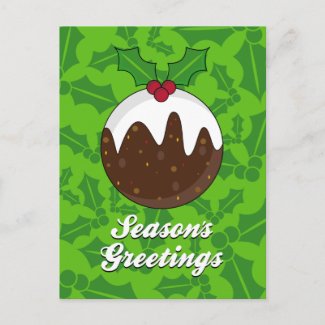 Christmas Pudding Postcard postcard