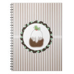 Christmas Pudding Spiral Note Books