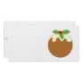 Christmas Pudding. White background. Photo Card Template