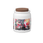 Christmas Pug Bruno Pearl Ms Wiggles - ChiPom Bear Candy Jar