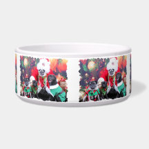 Christmas Pug Bruno Pearl Ms Wiggles - ChiPom Bear Pet Bowl