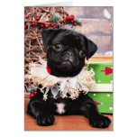Christmas - Pug - Daisy Mae Greeting Card
