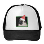 Christmas pug dog trucker hat