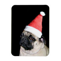 Christmas pug flexible photo magnet