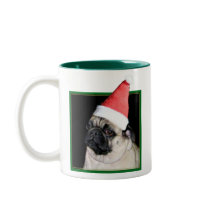 christmas pug mug