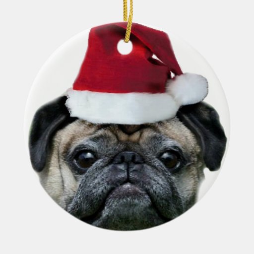 christmas pug ornament zazzle christmas pug ornament zazzle