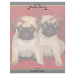 Christmas pug puppies letterhead