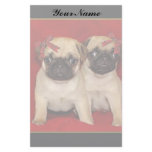 Christmas pug puppies personalized stationery