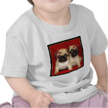 Christmas pug puppies tees