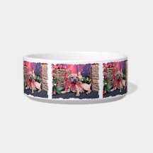 Christmas - Puggle - Gus Cat Bowls