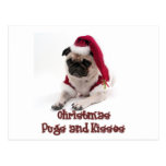 Christmas Pugs and Kisses Post Cards