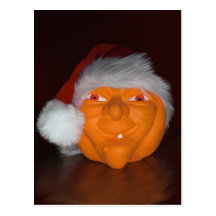 Christmas pumpkin postcards