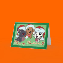 Christmas puppies cards