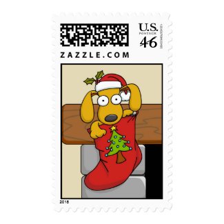 Christmas Puppy 2 stamp