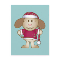 Christmas Puppy Elf Post Card