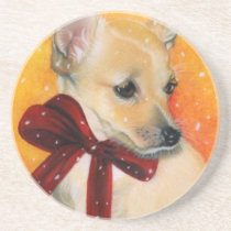 Christmas puppy snow Coaster coasters