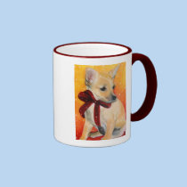 Christmas puppy snow mugs