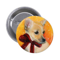 Christmas puppy snow buttons