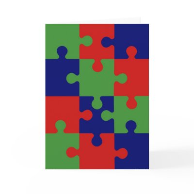 Christmas Puzzle Greeting Card by lonvig