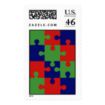 Christmas Puzzle postage by lonvig Christmas Puzzle postage