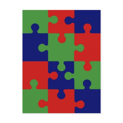Christmas Puzzle Postcard by lonvig