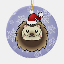 Christmas Pygmy Hedgehog Christmas Ornaments
