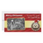 Christmas Pygmy Hedgehog Photo Card Template