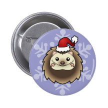 Christmas Pygmy Hedgehog Pin