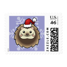 Christmas Pygmy Hedgehog Stamp