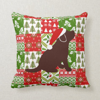 labrador christmas pillow