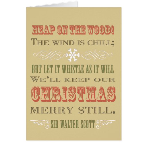 Christmas Quote Card | Zazzle