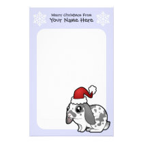 Christmas Rabbit (floppy ear smooth hair) Stationery Design