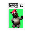 Christmas Raccoon loves da belly! postage by oliver43 Christmas Raccoon loves da belly! postage