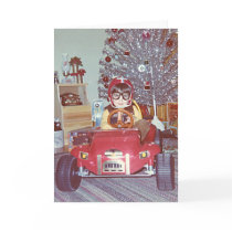 Christmas Racer Greeting Card