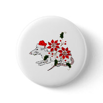 Christmas Rat buttons