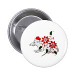 Christmas Rat Pinback Button