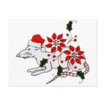 Christmas Rat postcards
