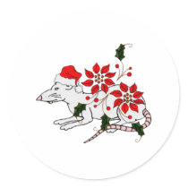 Christmas Rat stickers