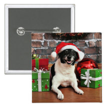 Christmas - Rat Terrier - Sparky Button