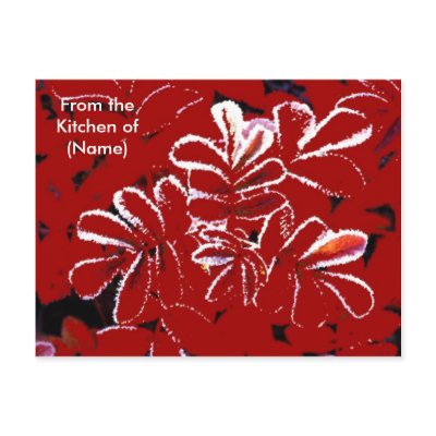 Christmas Recipe Cards ~ Personalized Postcards by Regella