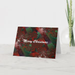 Christmas Red and Green Crystal Floral Lace Card
