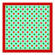 Christmas Red and Green Polka Dots Photo Art
