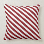 Christmas red and white diagonal stripes. throw pillows