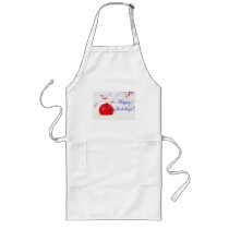 Christmas Red And White Happy Holidays II aprons by Yve_13 Christmas Red And White Happy Holidays II aprons
