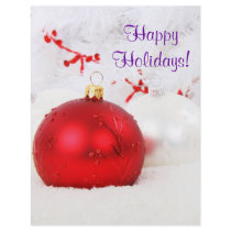 Christmas Red And White Happy Holidays III flyers