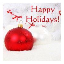 Christmas Red And White Happy Holidays posters by Yve_13 Christmas Red And White Happy Holidays posters