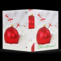 Christmas Red And White V binders