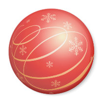 Christmas Red Bubble Swirls & Snowflakes magnets