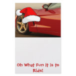 Christmas Red Corvette Stationery