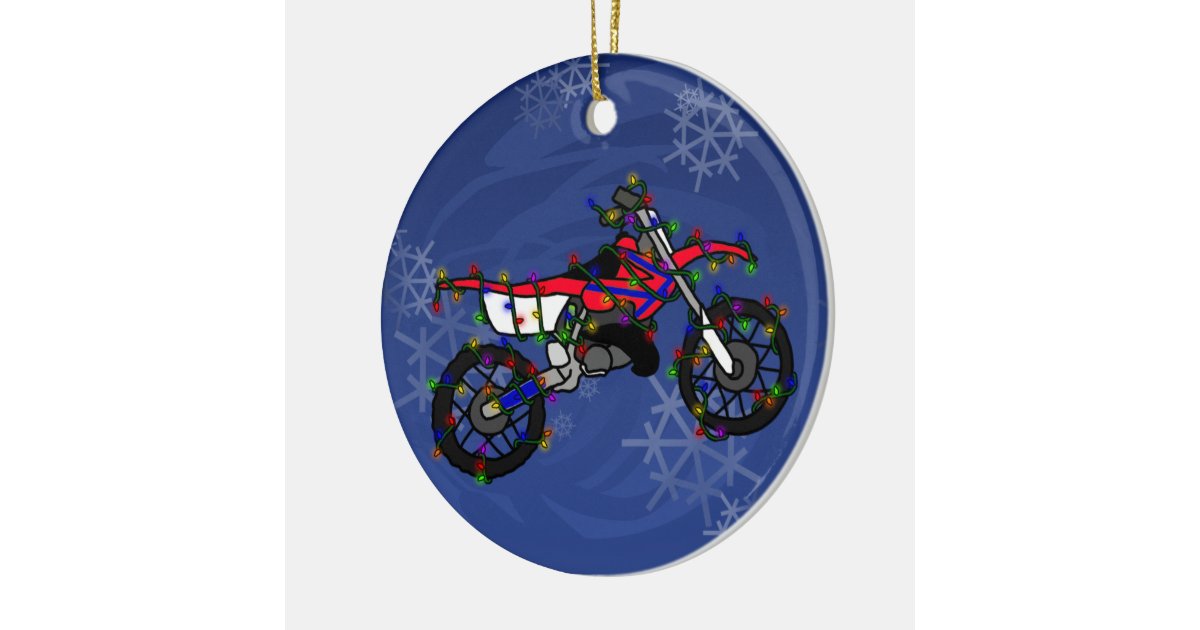 christmas red dirt bike ornament zazzle christmas red dirt bike ornament zazzle